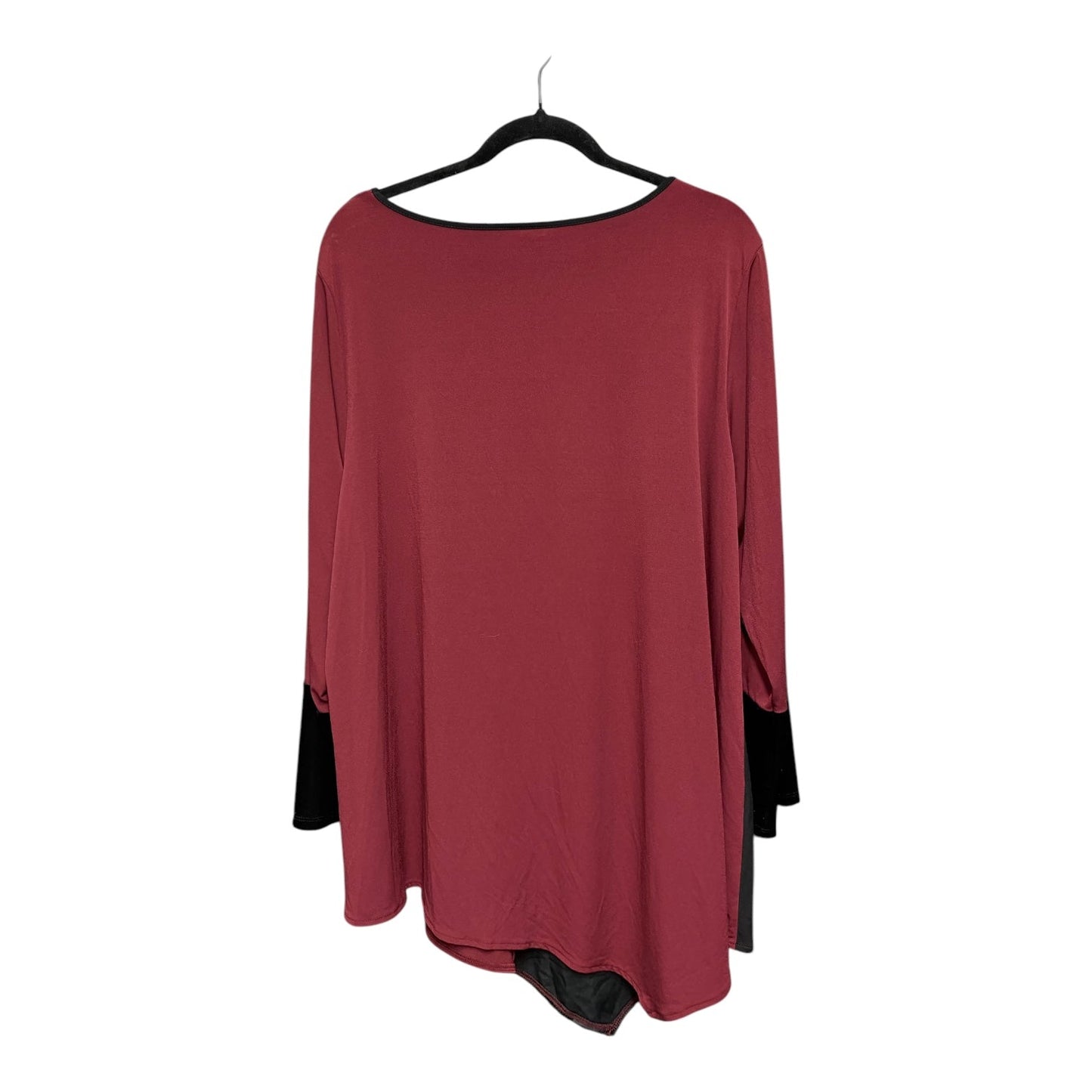 Top Long Sleeve By Alfani In Black & Red, Size: 3x