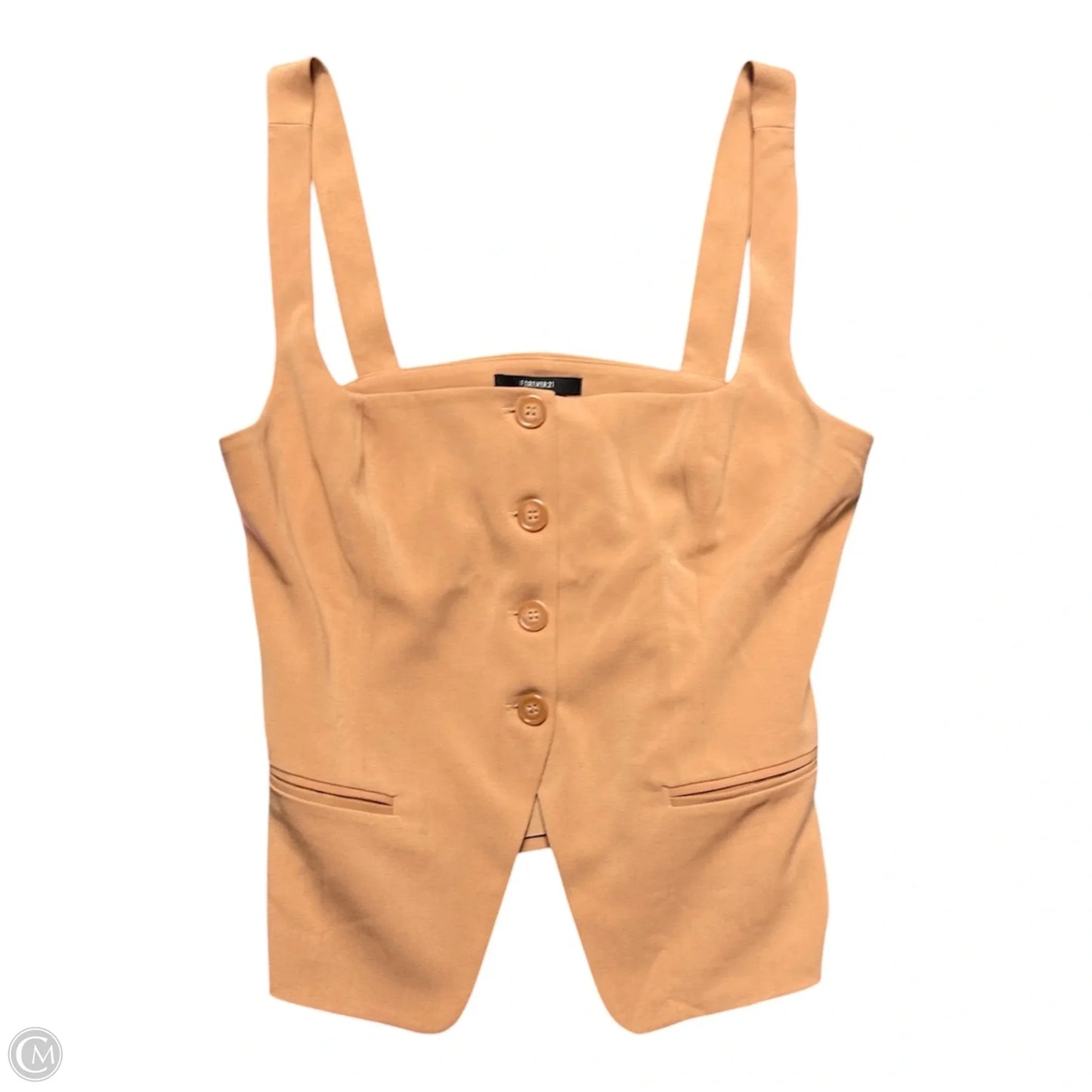 Top Sleeveless By Forever 21 In Peach, Size: L
