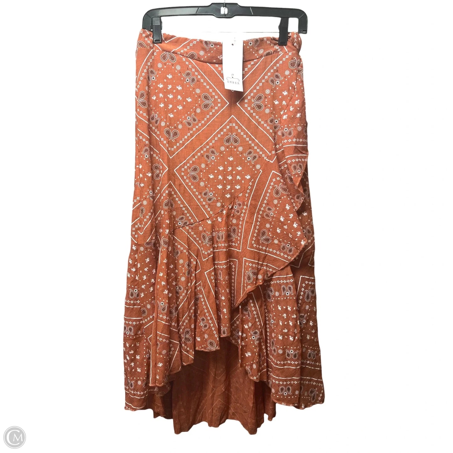 Skirt Midi By Ember In Red & White, Size: S