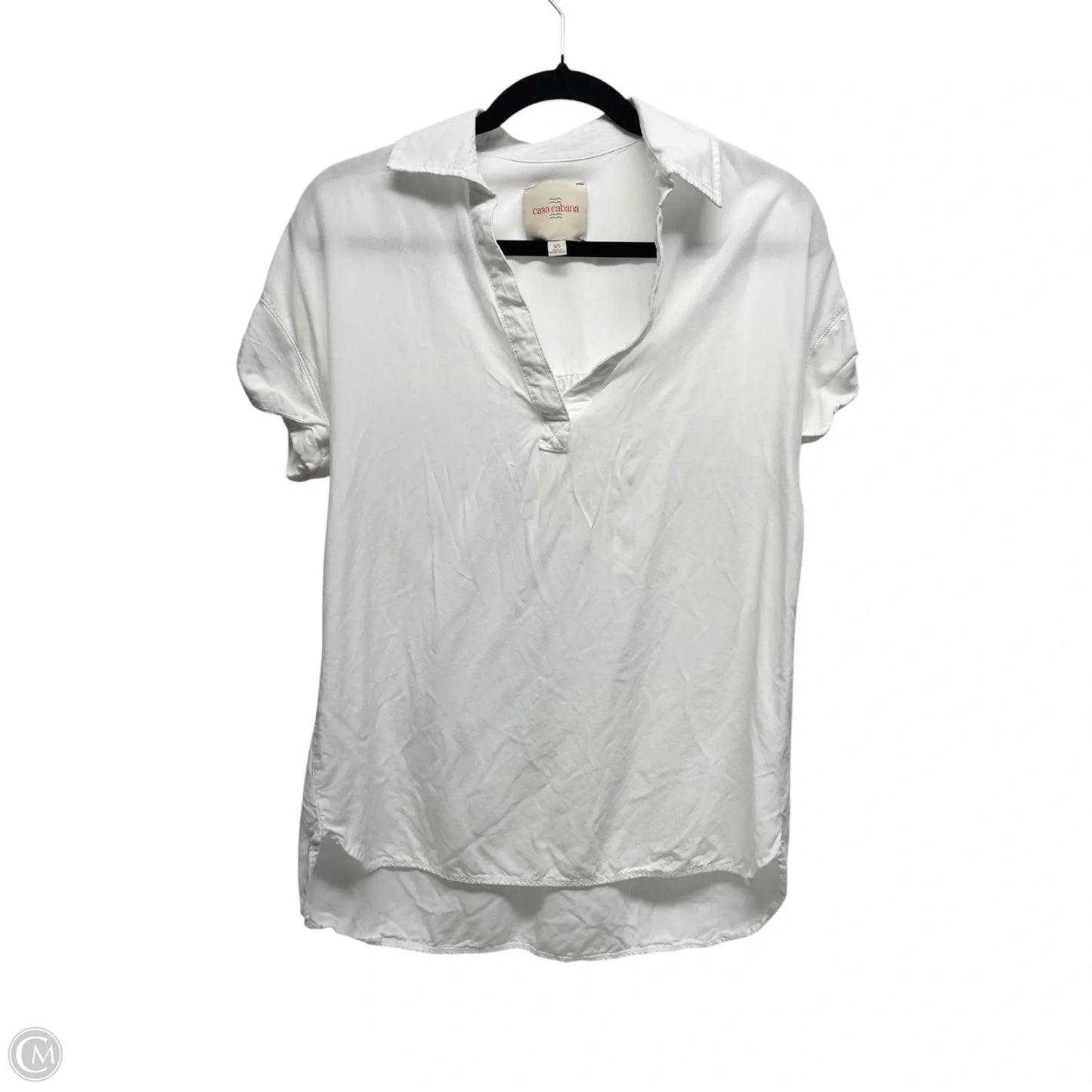 Top Short Sleeve Basic By Clothes Mentor In White, Size: Xs
