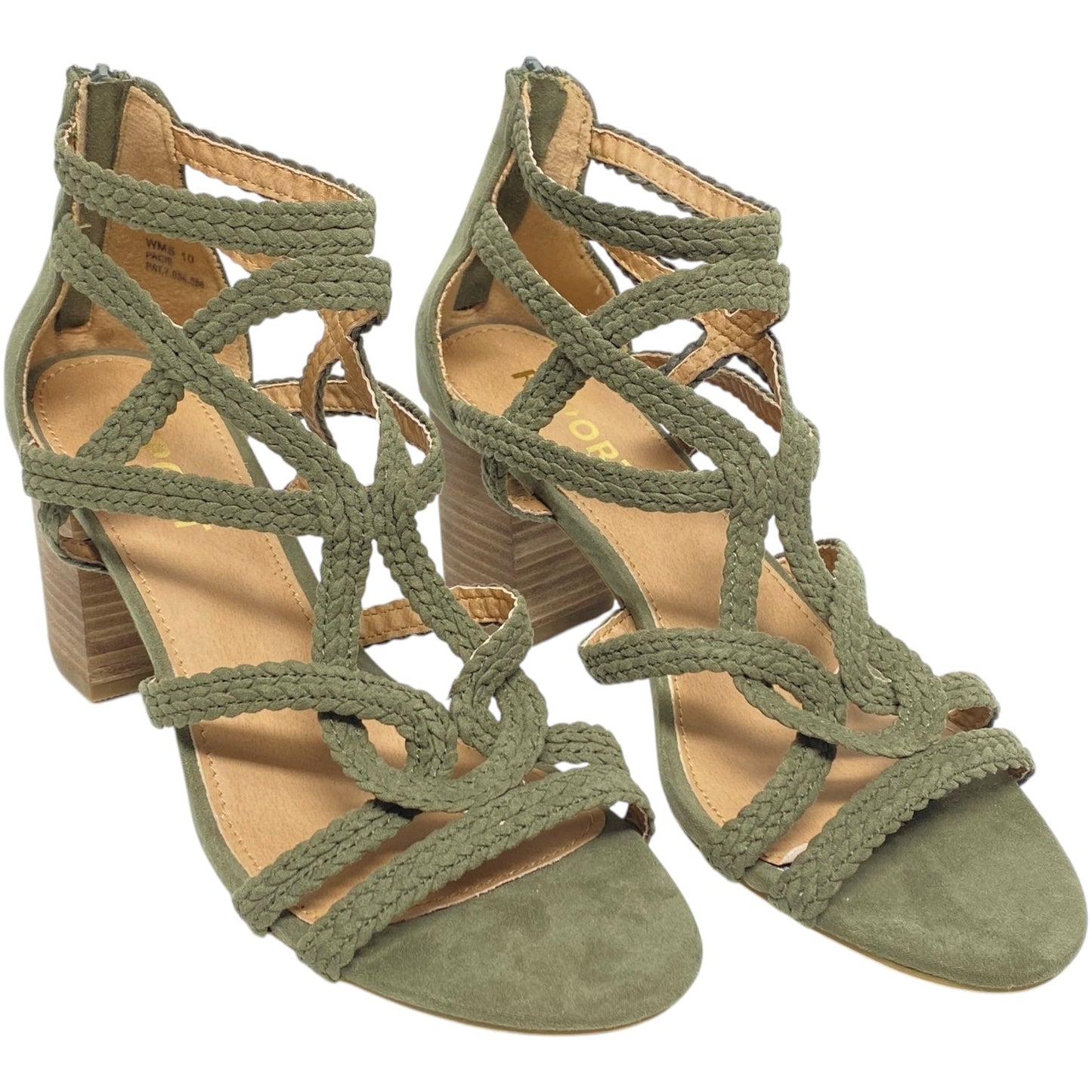 Shoes Heels Block By Report In Green, Size: 10