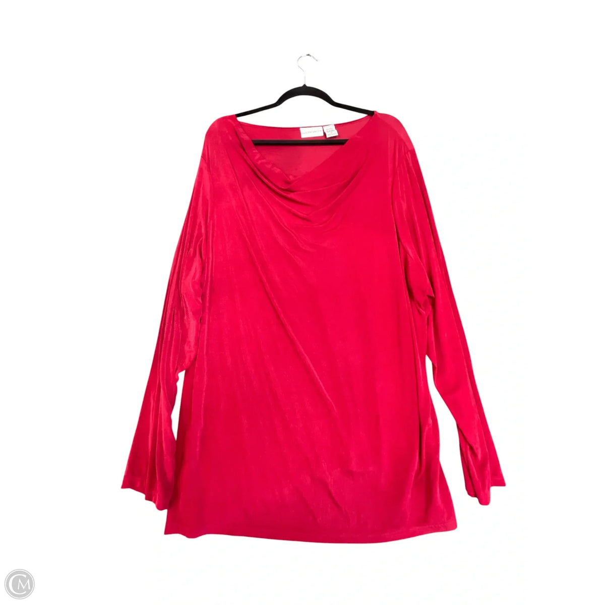 Top Long Sleeve By Jaclyn Smith In Red, Size: 3x