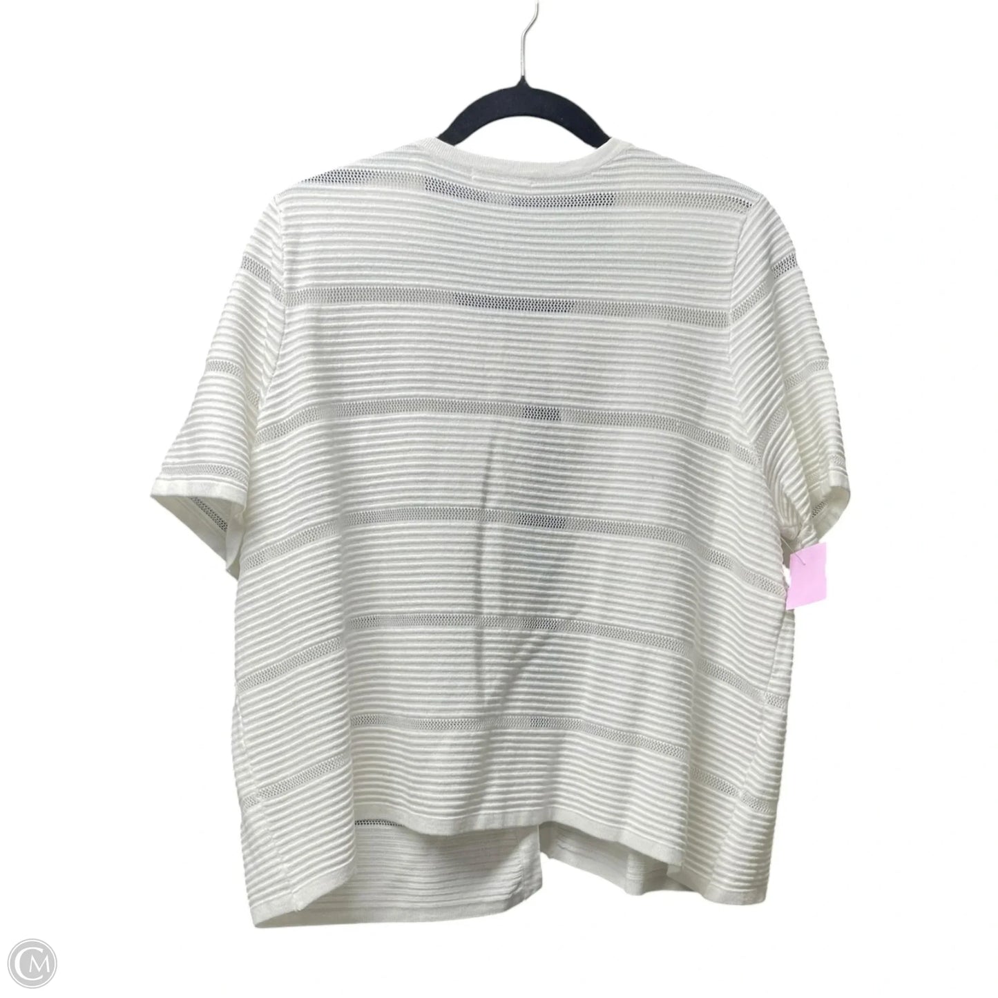 Sweater Cardigan By Calvin Klein In White, Size: 2x