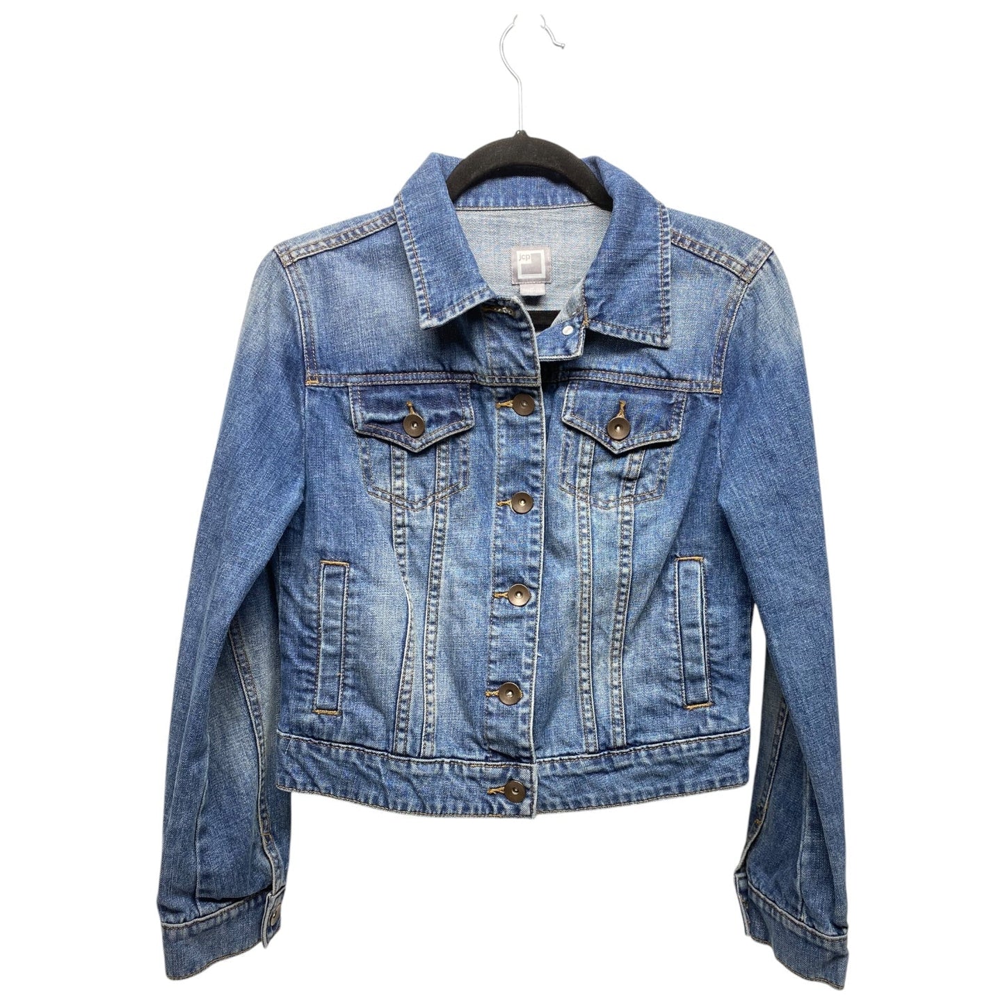 Jacket Denim By Jcp In Blue Denim, Size: M