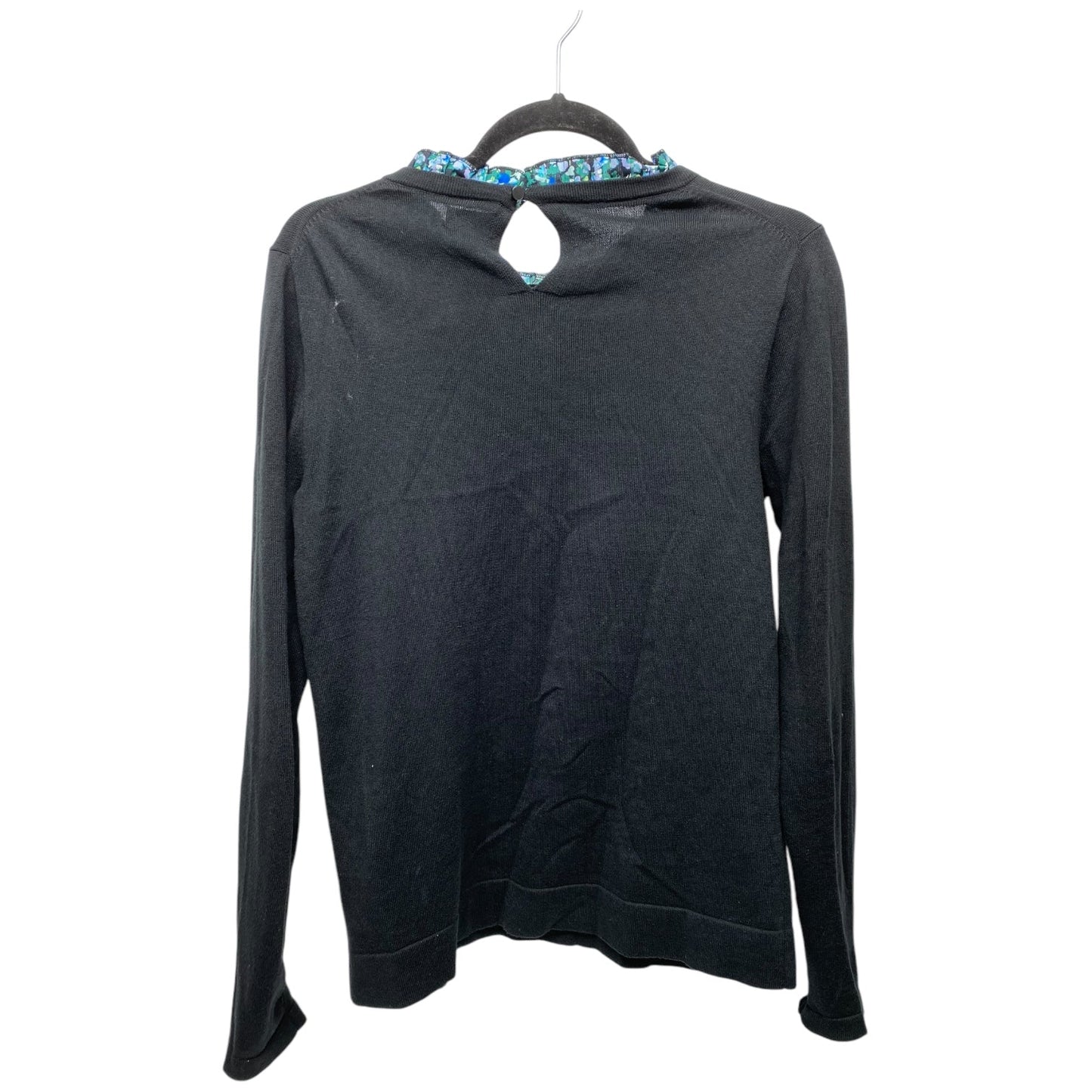 Top Long Sleeve By J. Crew In Black & Green, Size: M