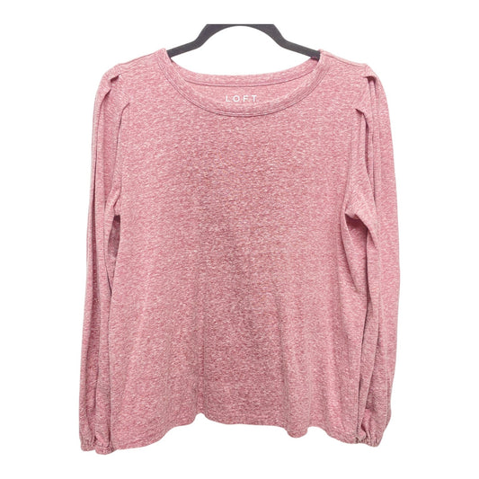 Top Long Sleeve By Loft In Pink, Size: M