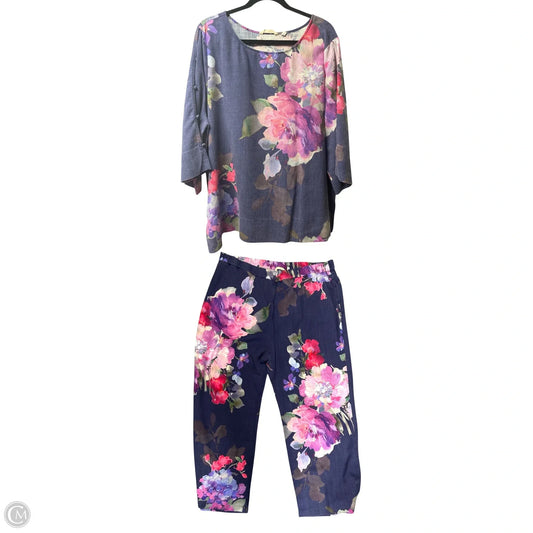 Pants Set 2pc By Soft Surroundings In Floral Print, Size: 2x