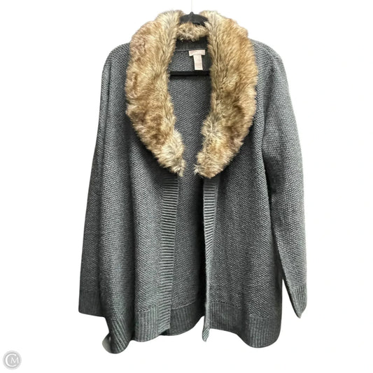 Cardigan By Chicos In Grey, Size: Xl