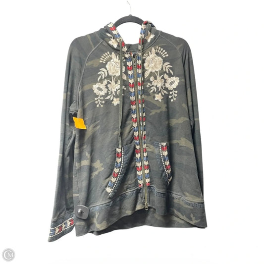Jacket Designer By Johnny Was In Floral Print, Size: L