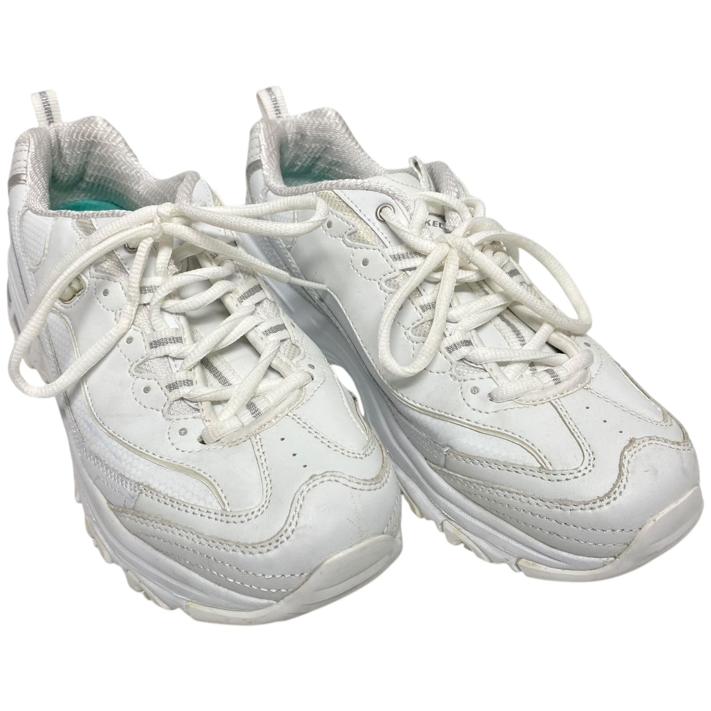 Shoes Sneakers By Skechers In White, Size: 8.5