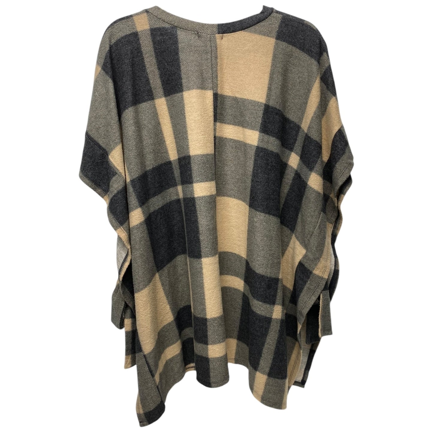 Poncho By Cherish In Plaid Pattern, Size: L