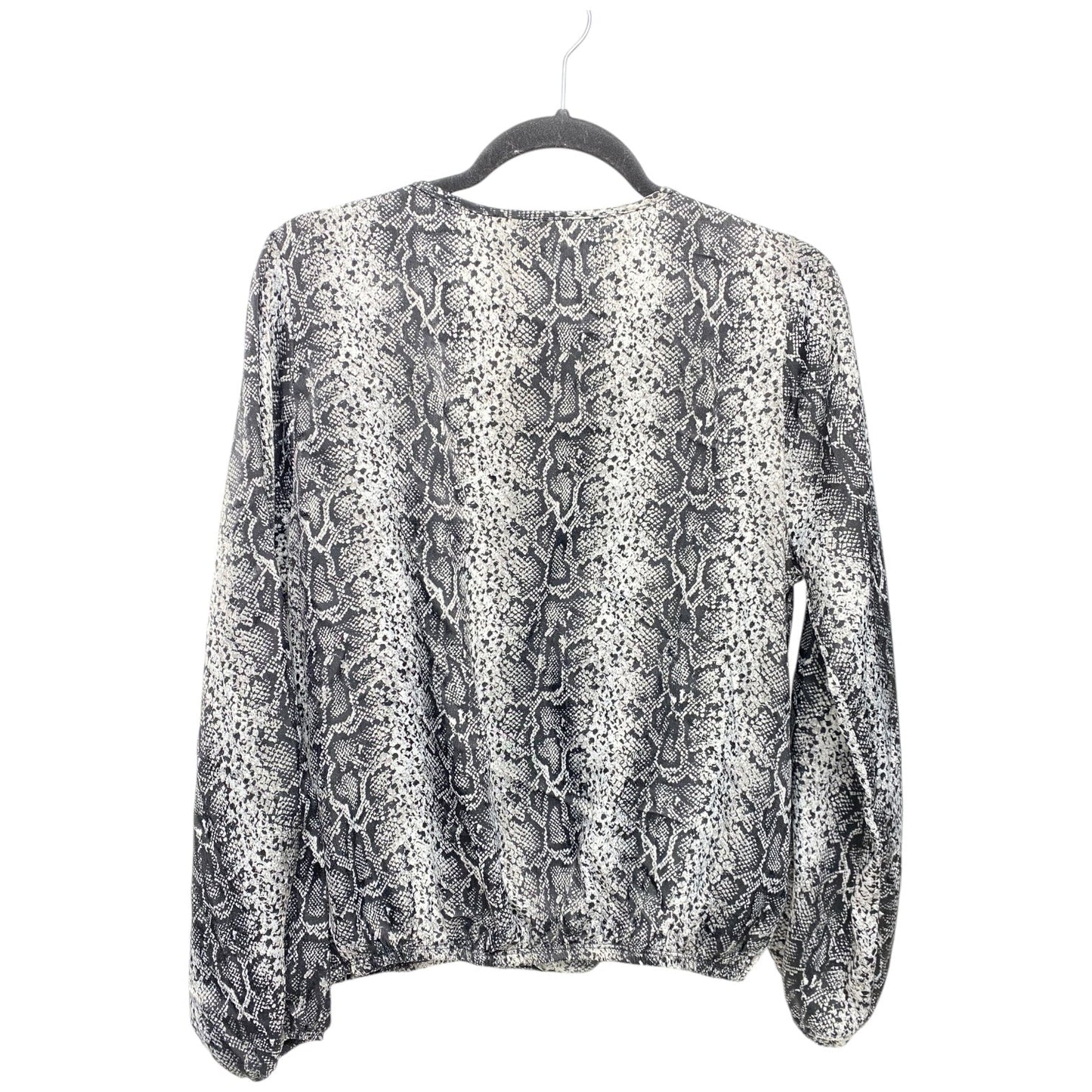 Top Long Sleeve By Free Kisses In Snakeskin Print, Size: L