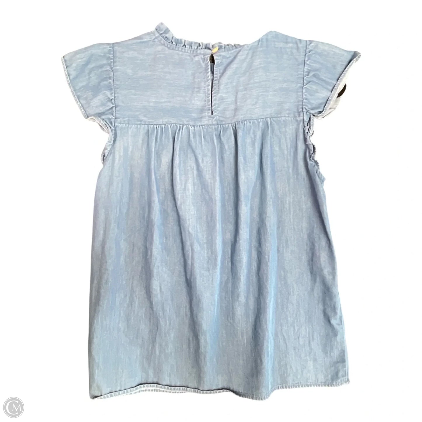 Top Short Sleeve By Loft In Blue Denim, Size: Xs