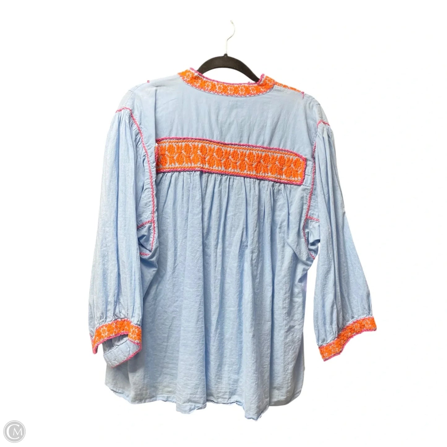 Top Long Sleeve By SISTER MARY In Blue & Orange, Size: Xl