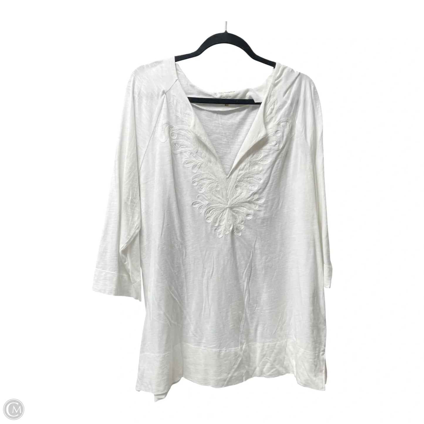 Top 3/4 Sleeve By Lilly Pulitzer In White, Size: Xl