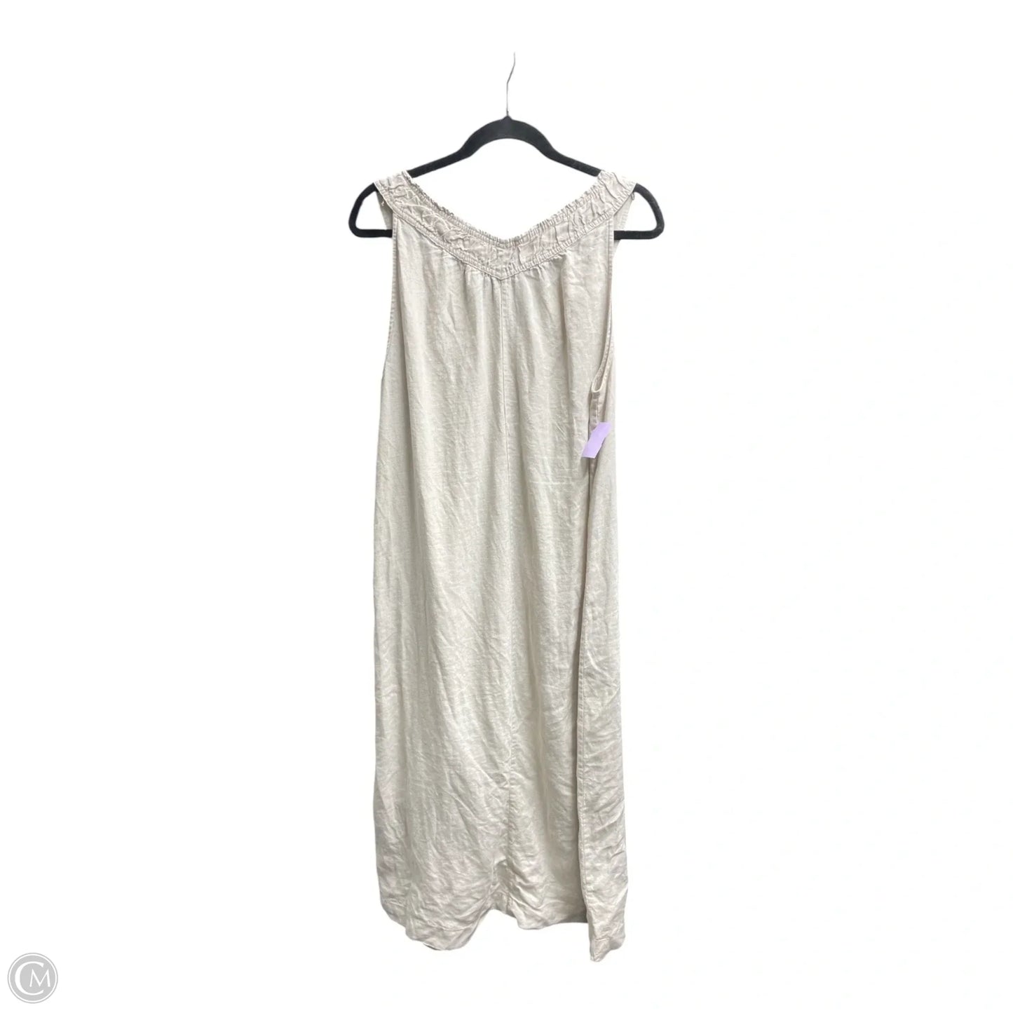 Dress Casual Midi By Saks Fifth Avenue In Beige, Size: L