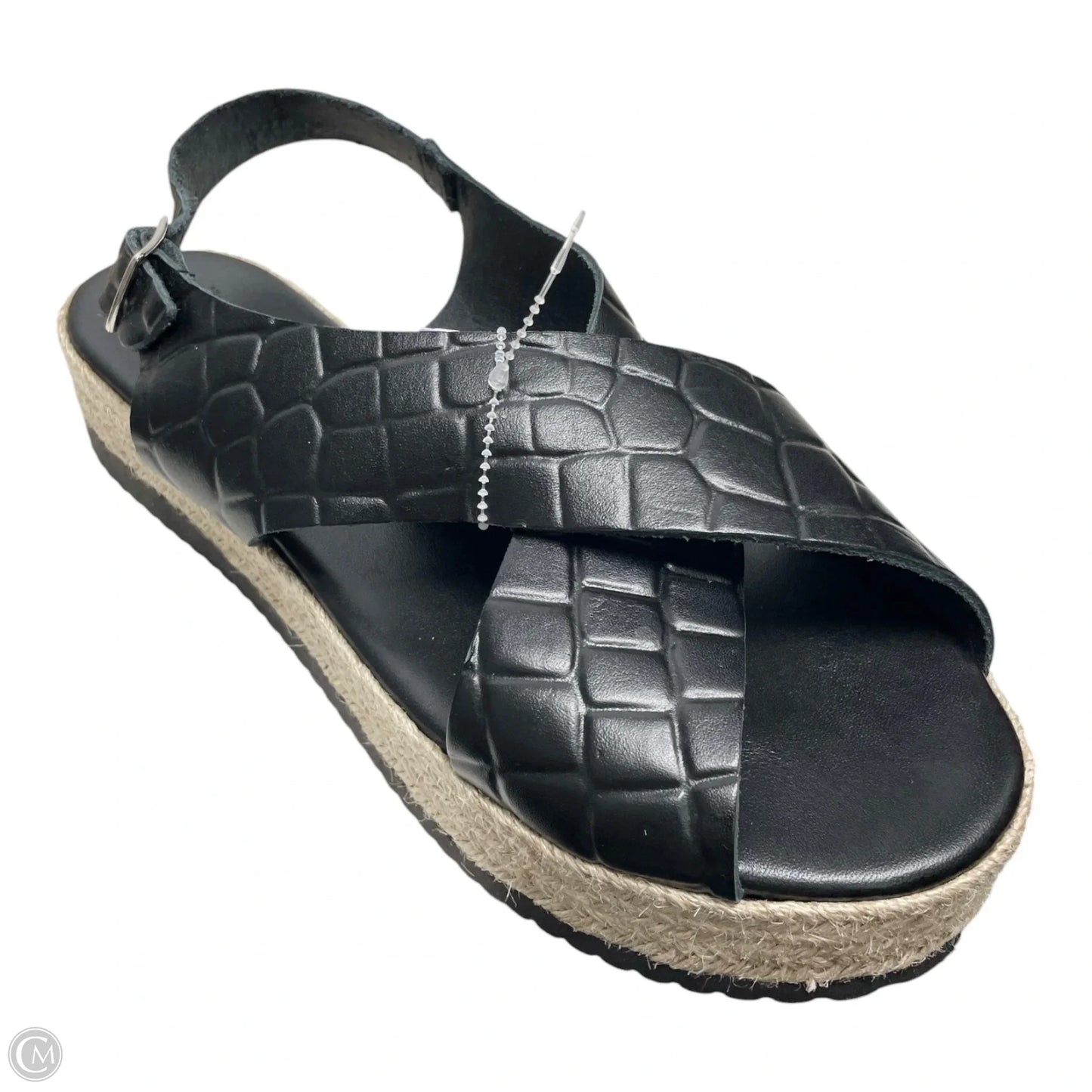 Sandals Heels Platform By Cmc In Black & Cream, Size: 10.5