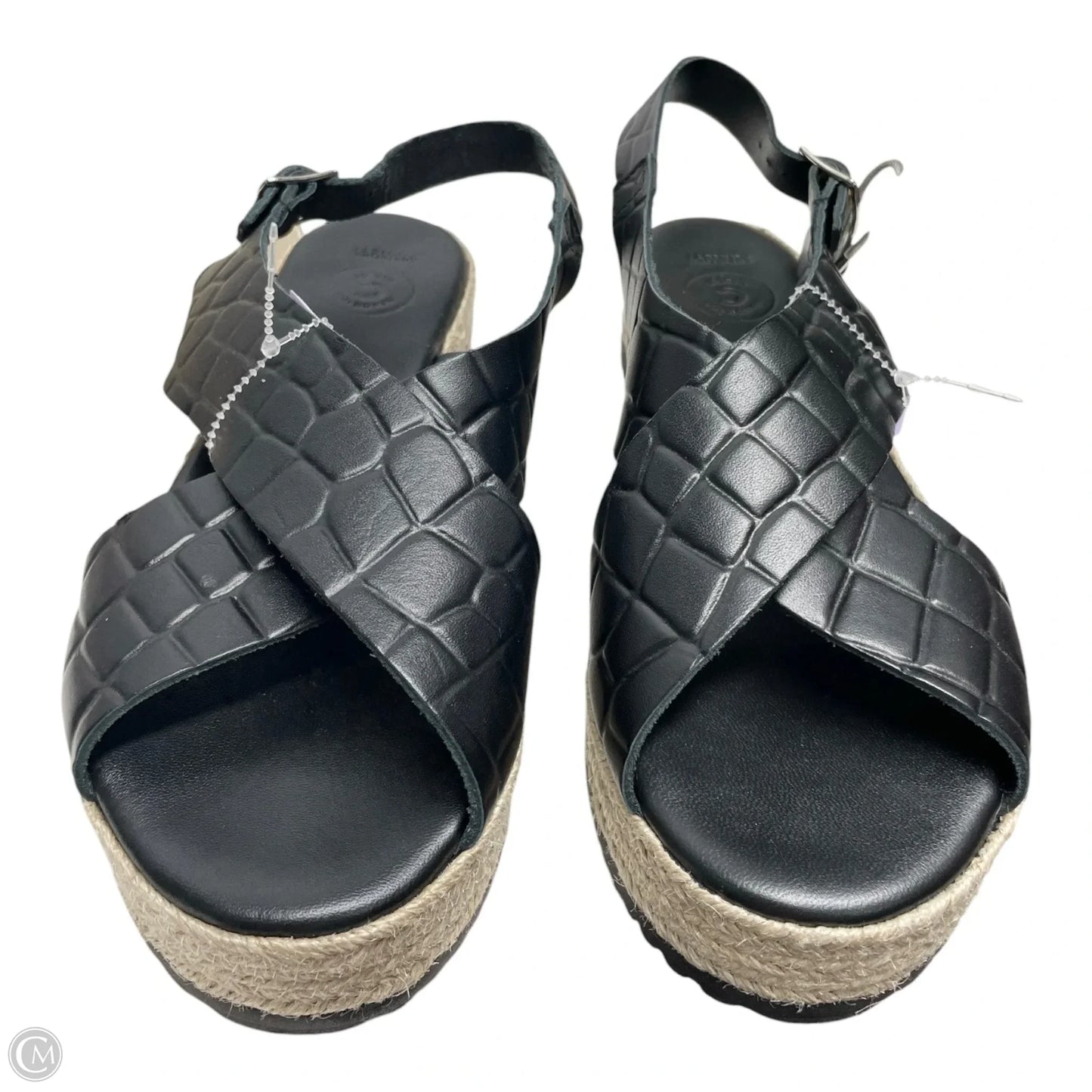 Sandals Heels Platform By Cmc In Black & Cream, Size: 10.5