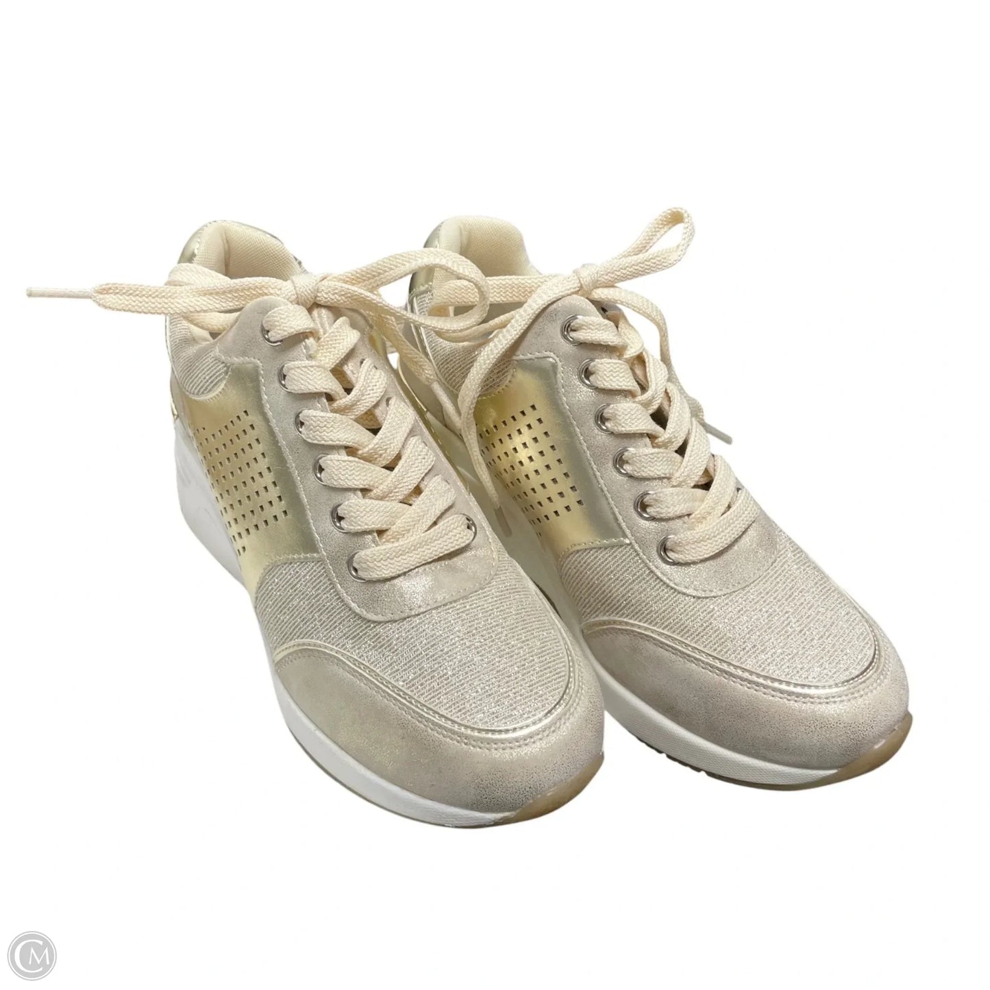Shoes Sneakers Platform By Clothes Mentor In Gold, Size: 6