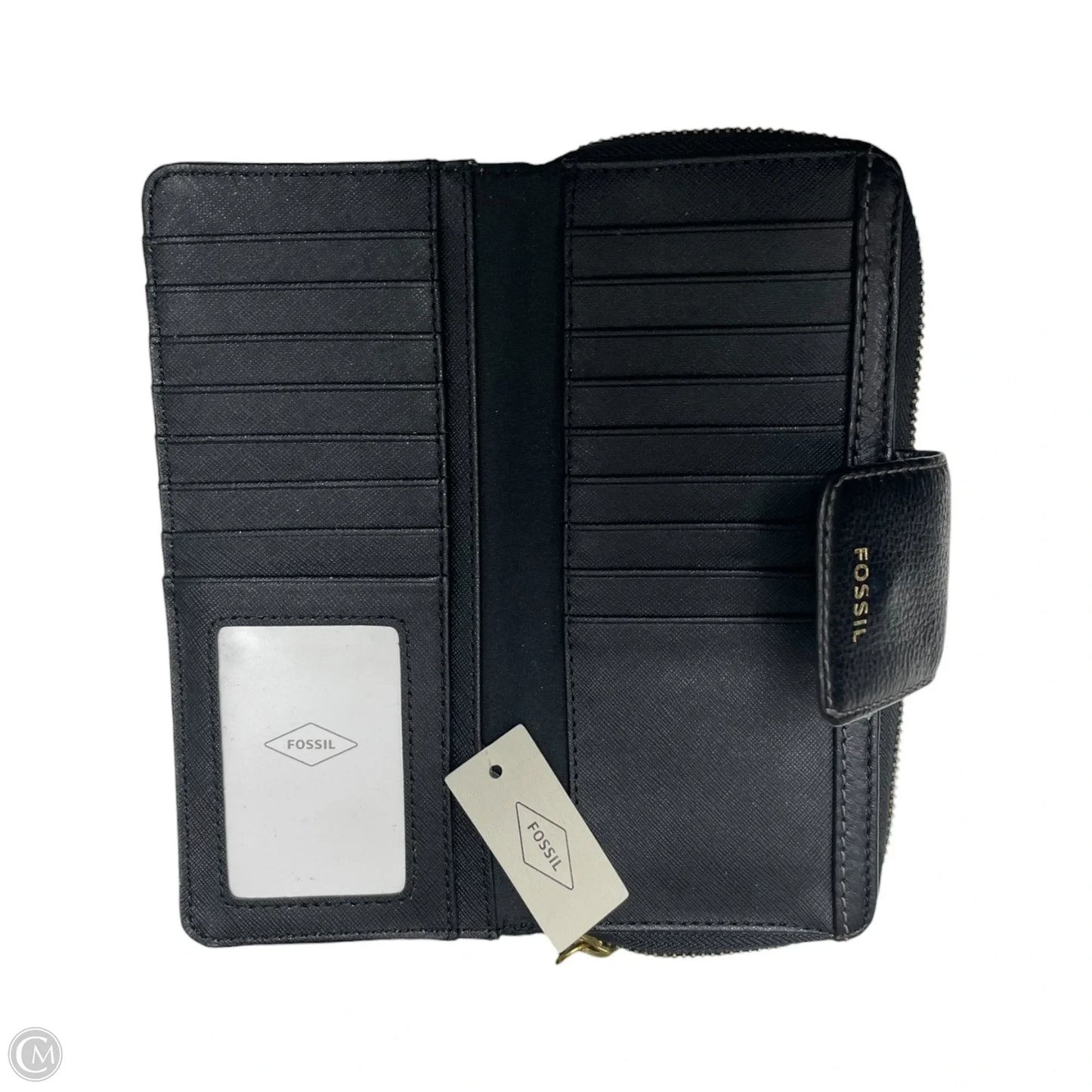 Wallet Leather By Fossil, Size: Large