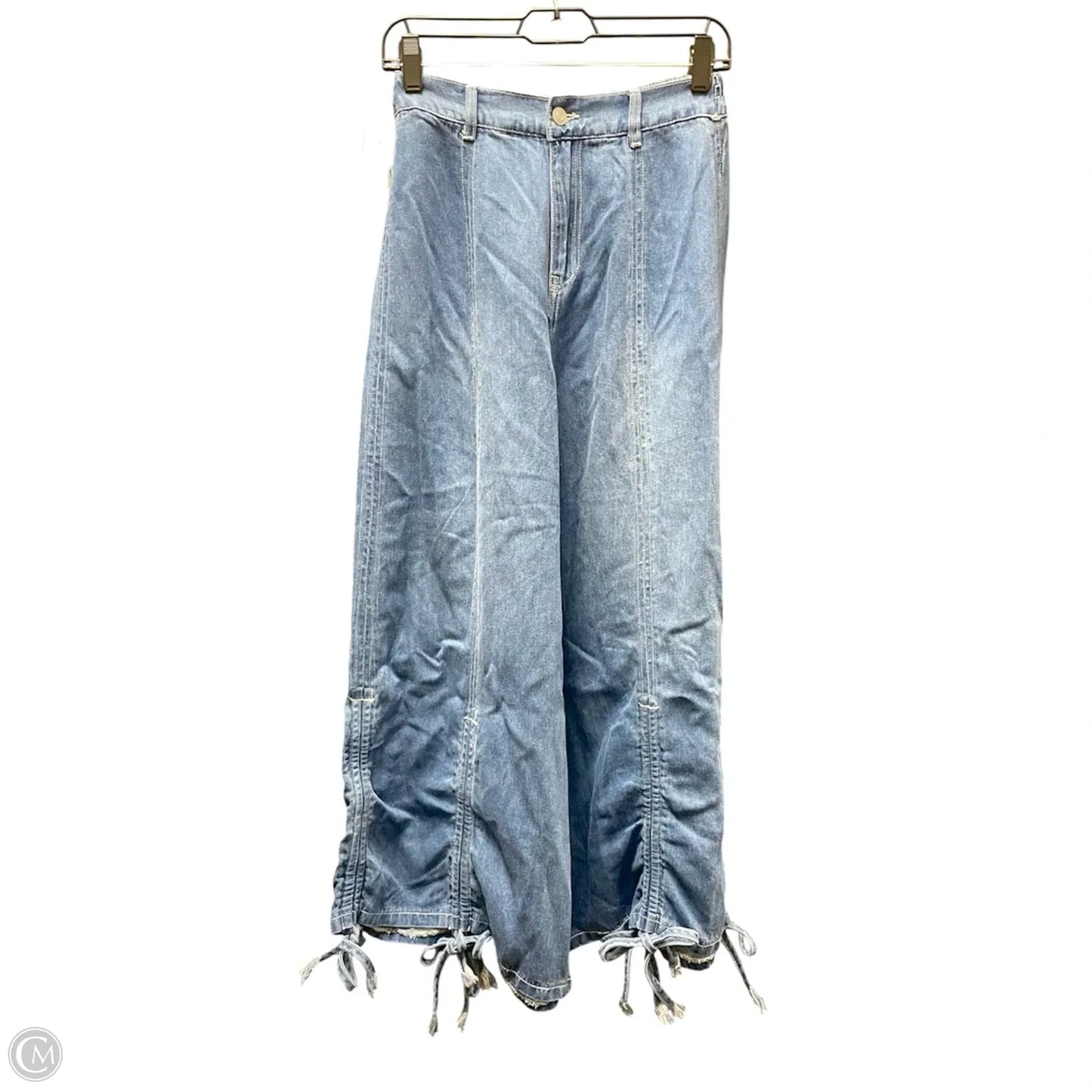 Jeans Wide Leg By Fashion Nova In Blue Denim, Size: M