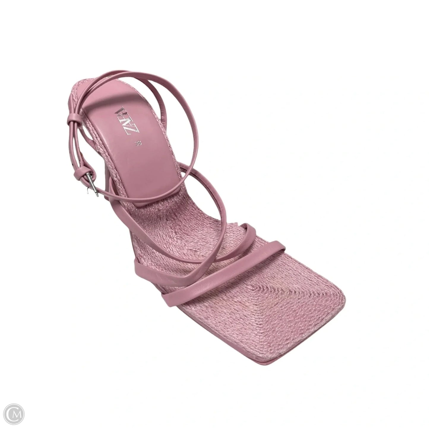 Sandals Heels Stiletto By Zara In Pink, Size: 7.5
