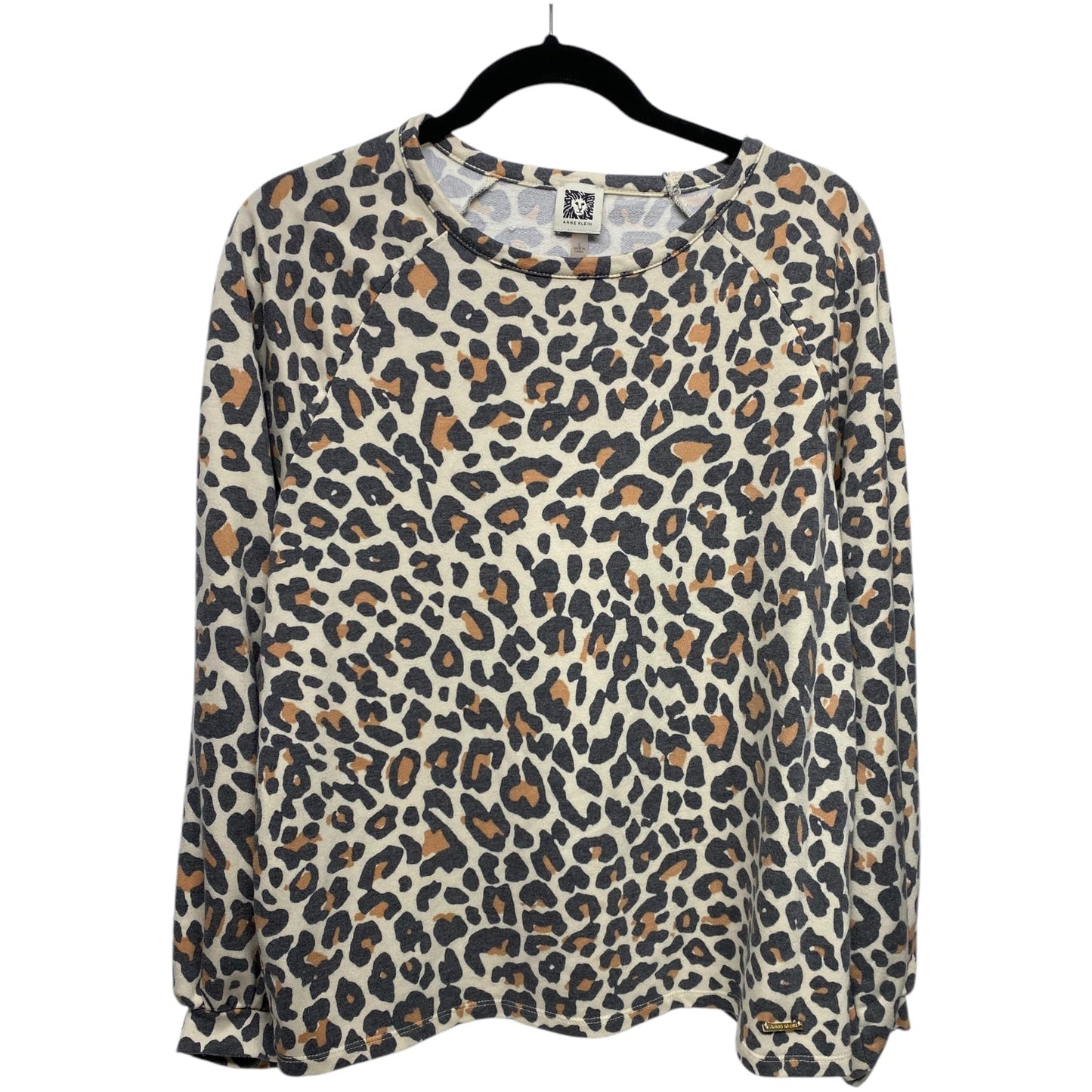 Top Long Sleeve By Anne Klein In Animal Print, Size: L