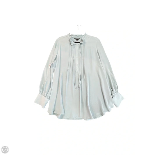 Blouse Long Sleeve By Simply Vera In Aqua, Size: Xxl