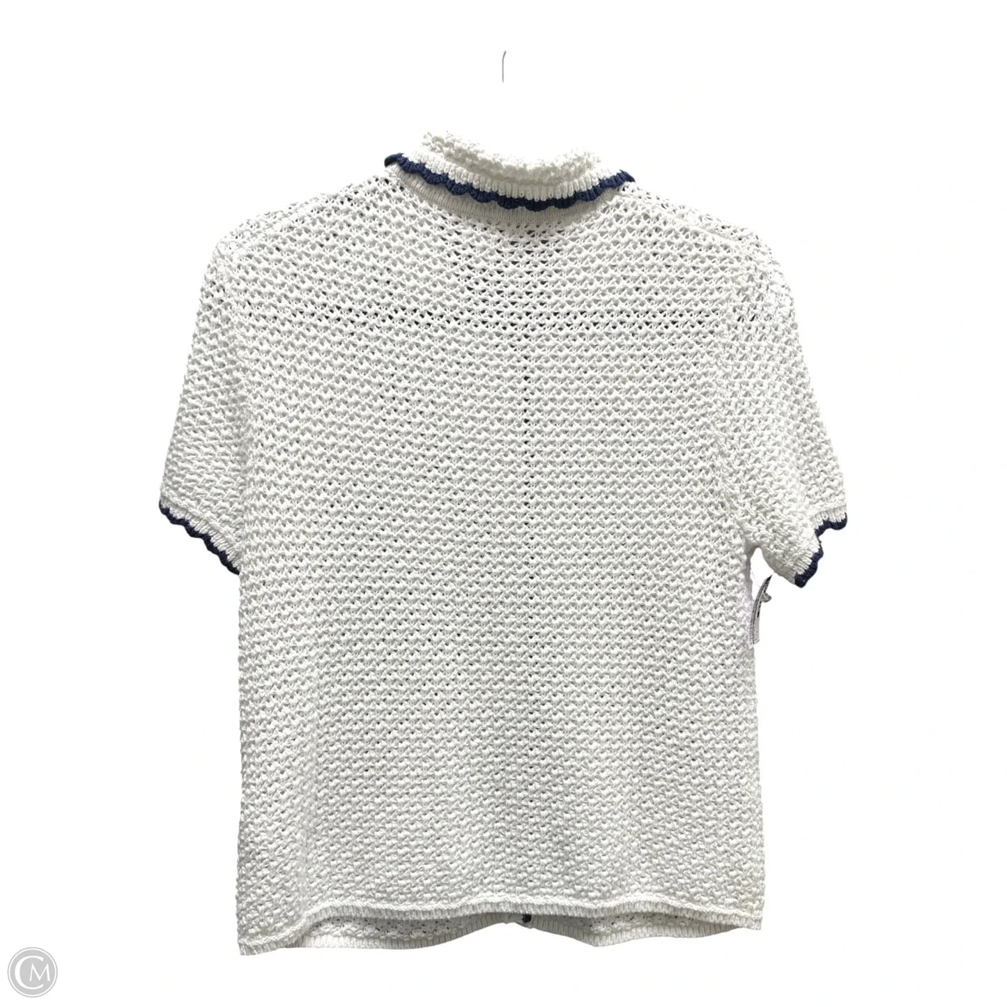 Sweater Cardigan By J. Crew In Blue & White, Size: S