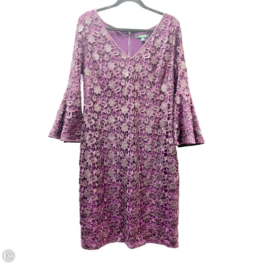 Dress Party Short By Lauren By Ralph Lauren In Purple, Size: 16