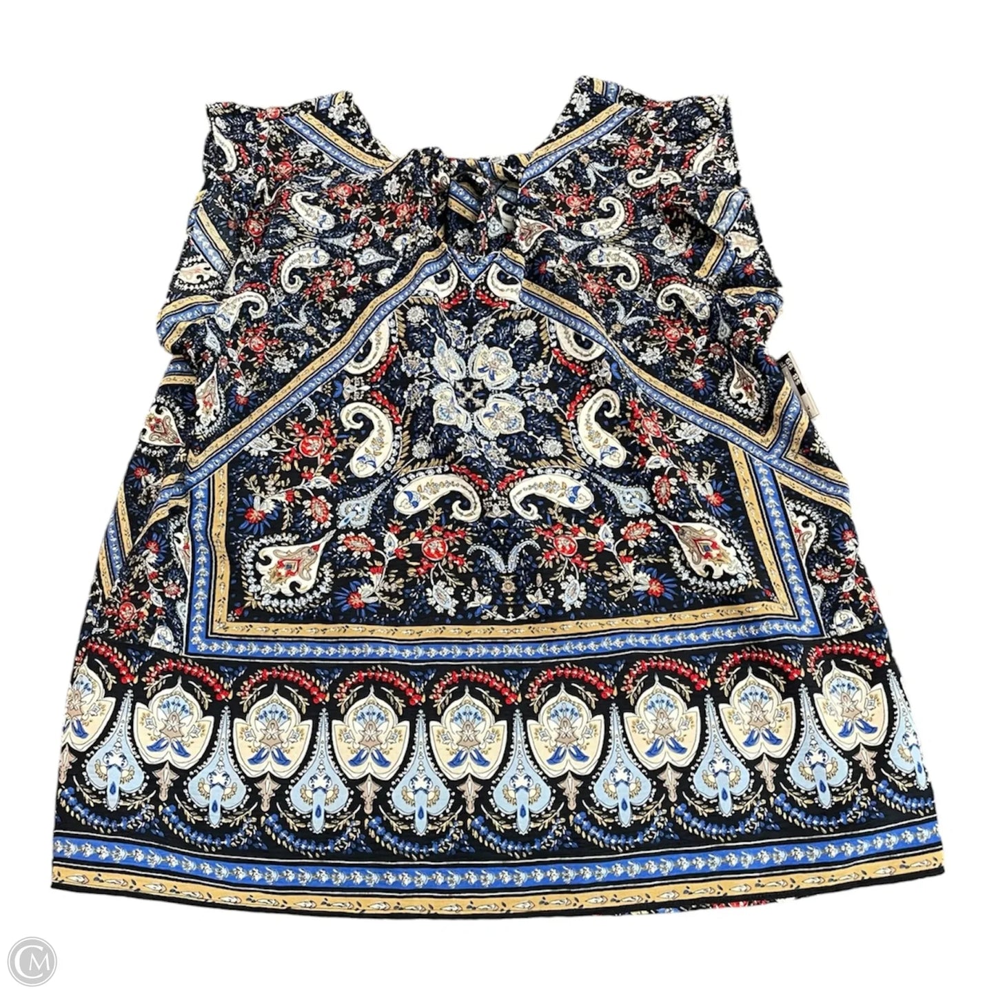 Top Short Sleeve By Cato In Paisley Print, Size: Xl