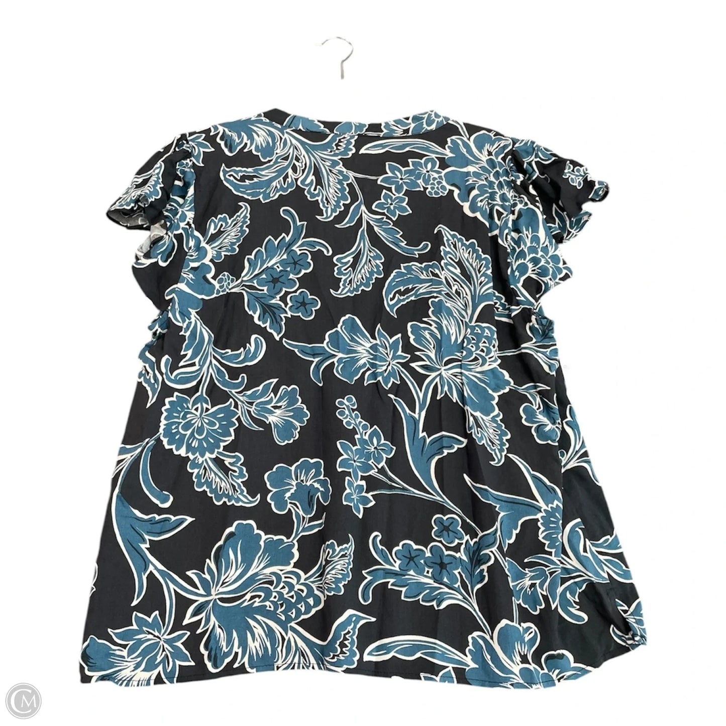 Blouse Short Sleeve By Cece In Floral Print, Size: Xl