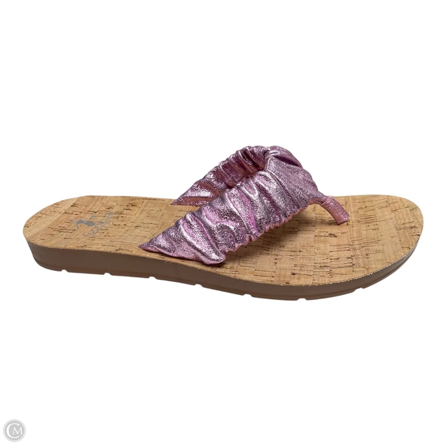 Sandals Flip Flops By Corkys In Purple & Tan, Size: 9