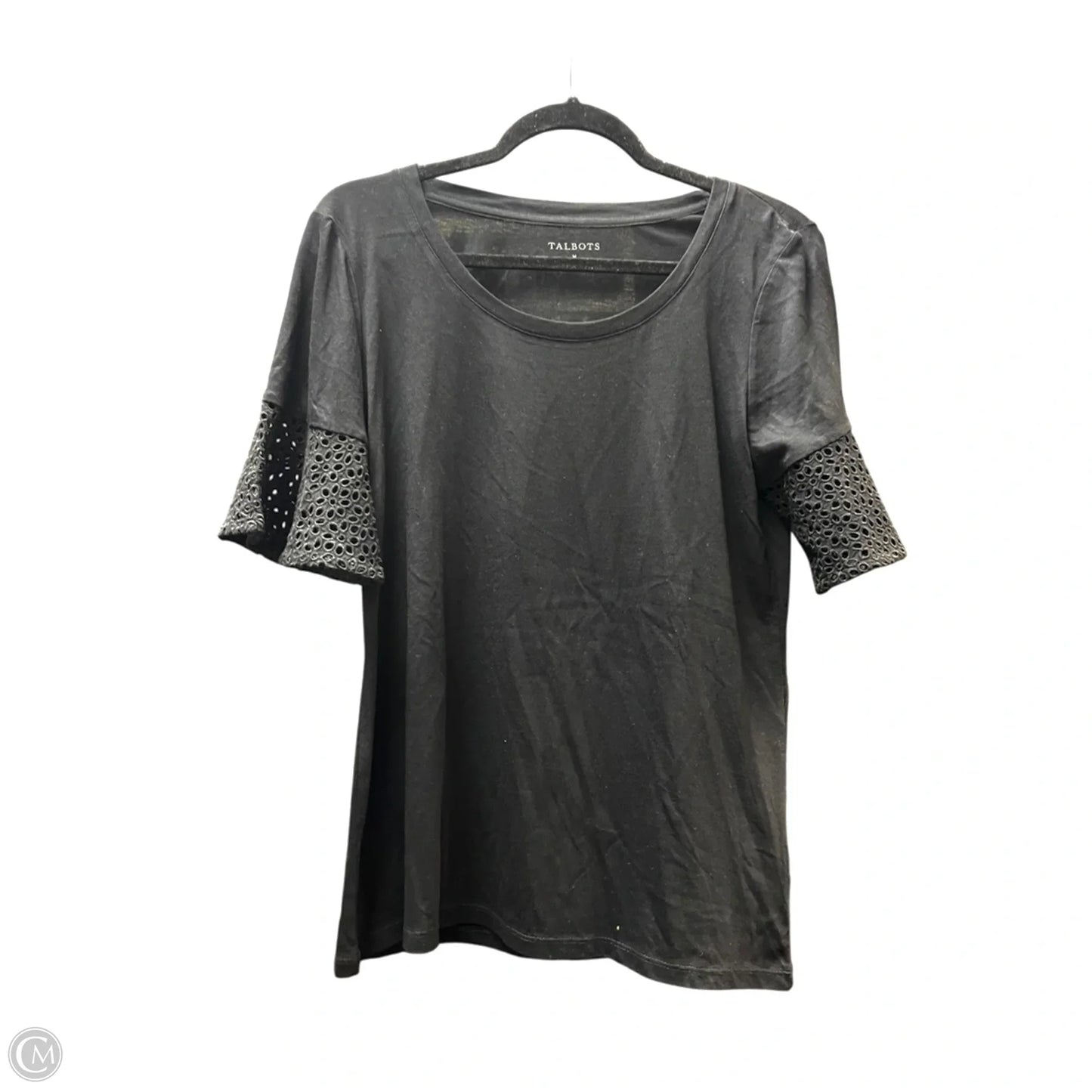 Top Short Sleeve By Talbots In Black, Size: M