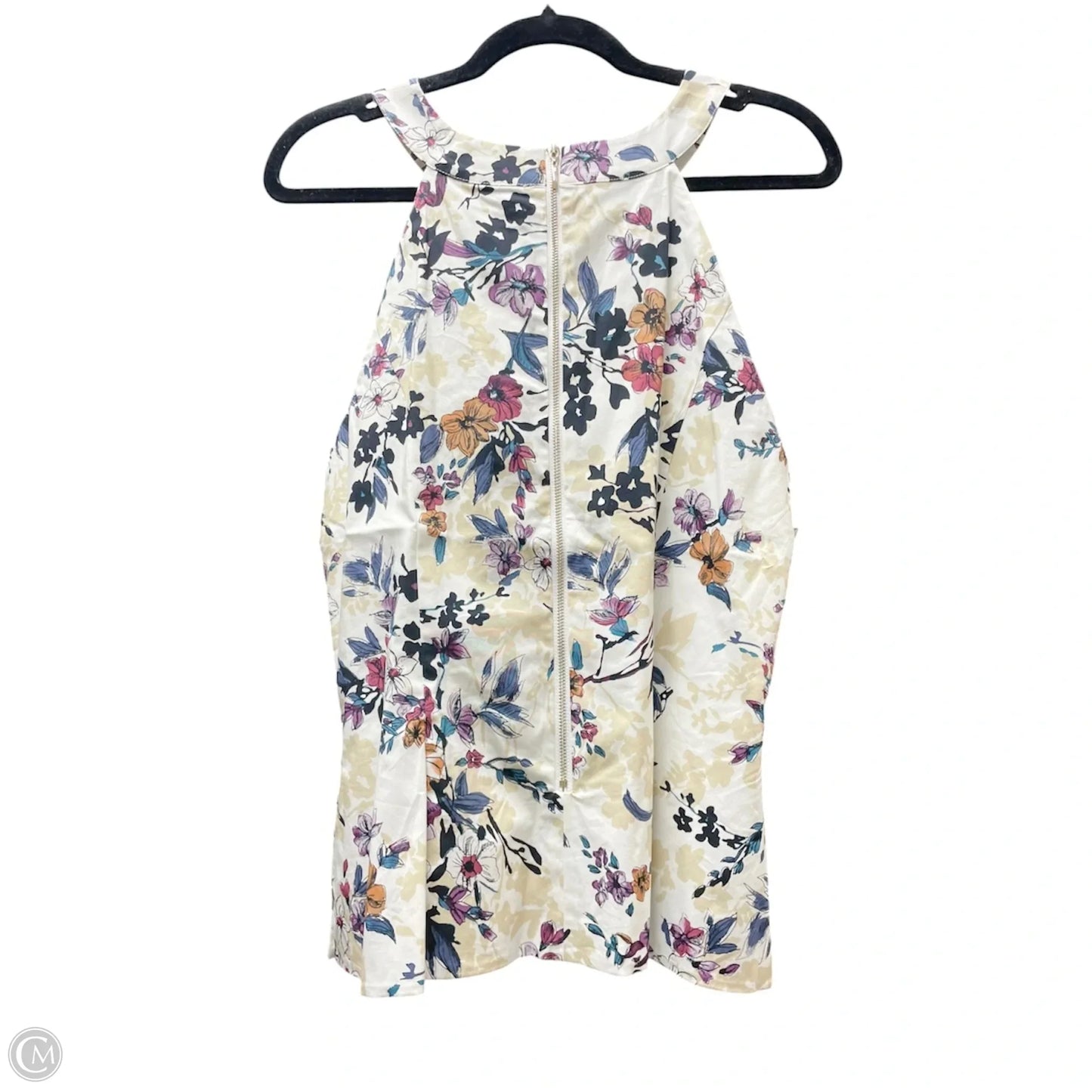 Blouse Sleeveless By White House Black Market In Floral Print, Size: L