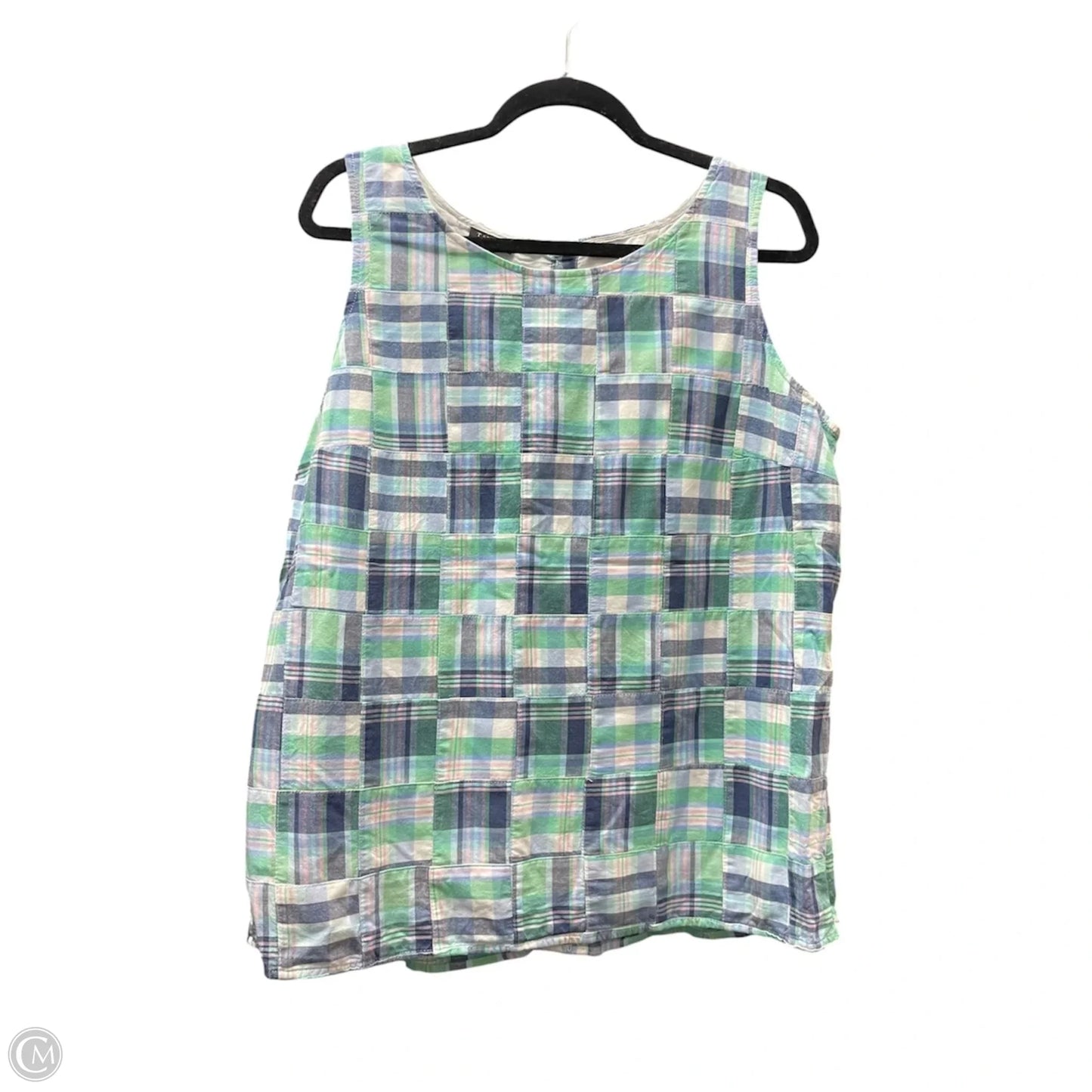 Top Sleeveless By Talbots In Blue & Green, Size: L