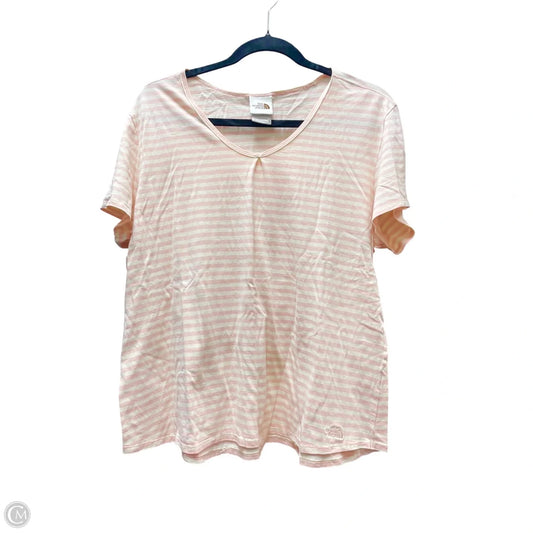 Top Short Sleeve By The North Face In Striped Pattern, Size: Xl