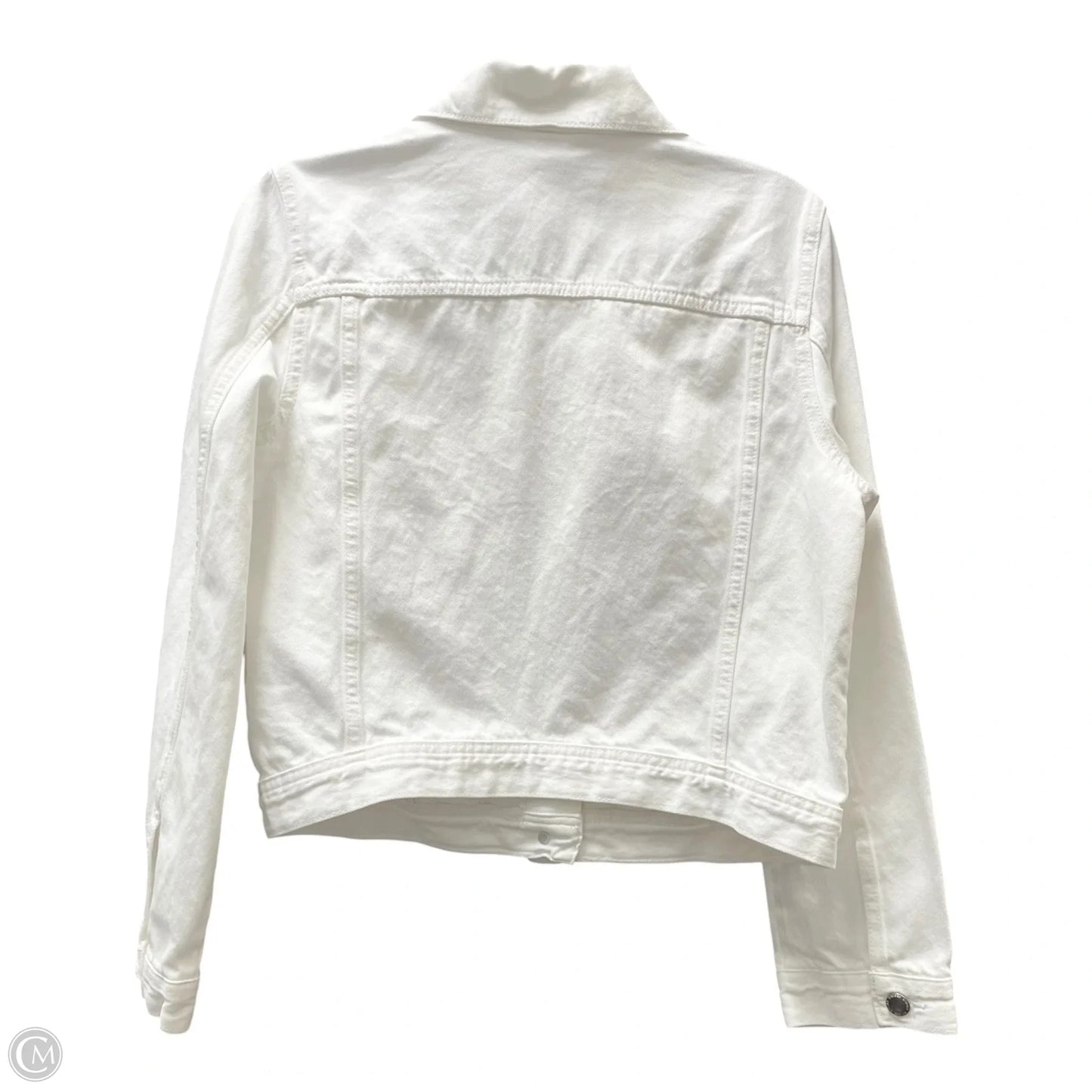 Jacket Denim By Divided In White, Size: S