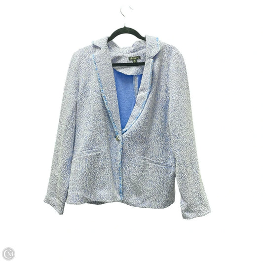 Blazer By Iman Hsn In Blue & White, Size: Xl