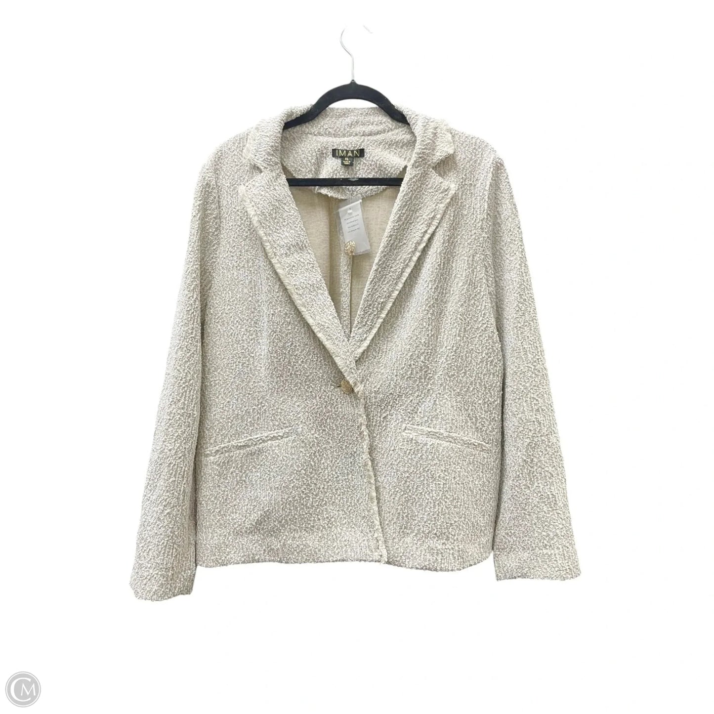 Blazer By Iman Hsn In Beige, Size: Xl