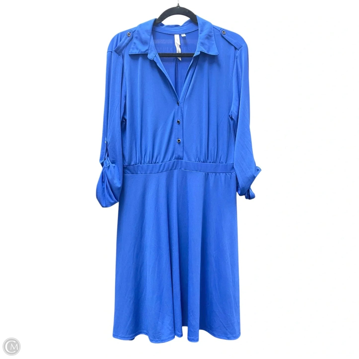 Dress Casual Short By Ny Collection In Blue, Size: L
