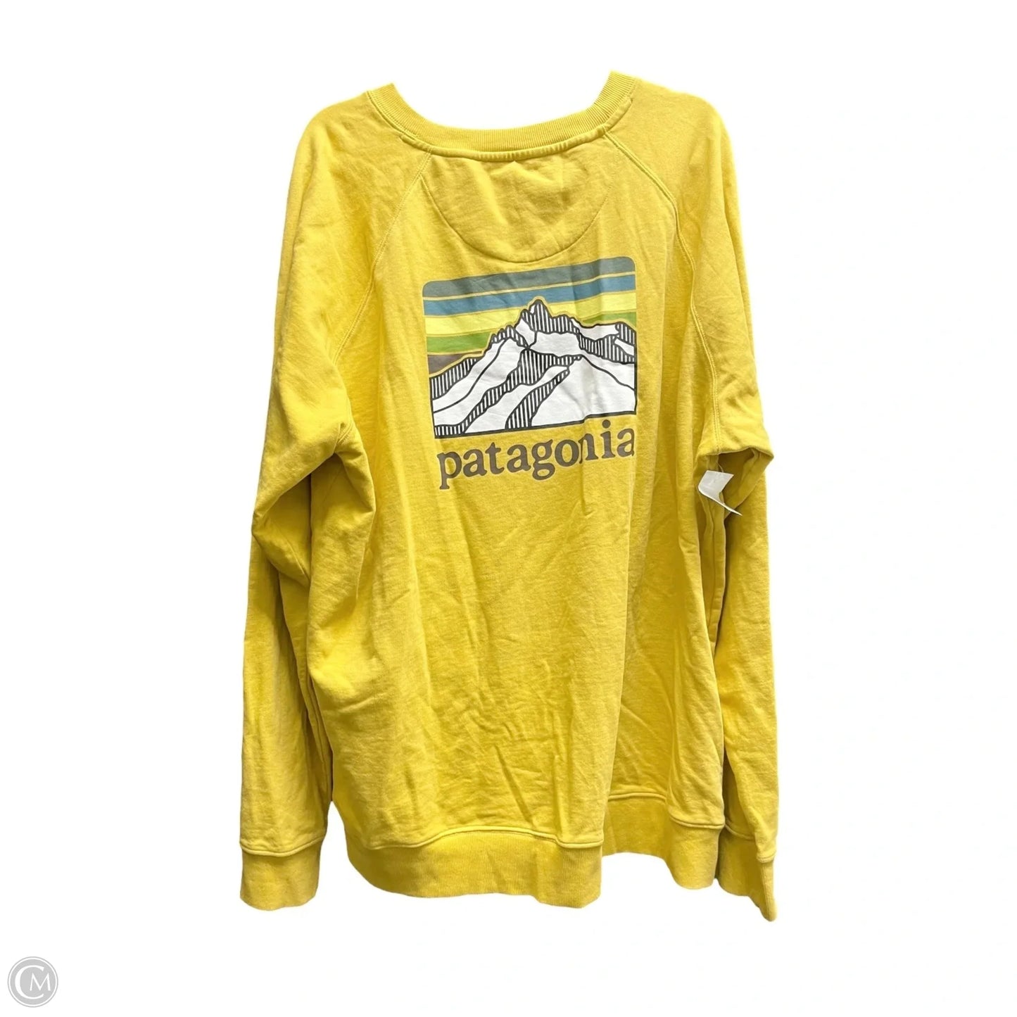 Sweatshirt Crewneck By Patagonia In Yellow, Size: Xxl