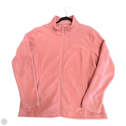 Jacket Fleece By Bass In Pink, Size: 2x