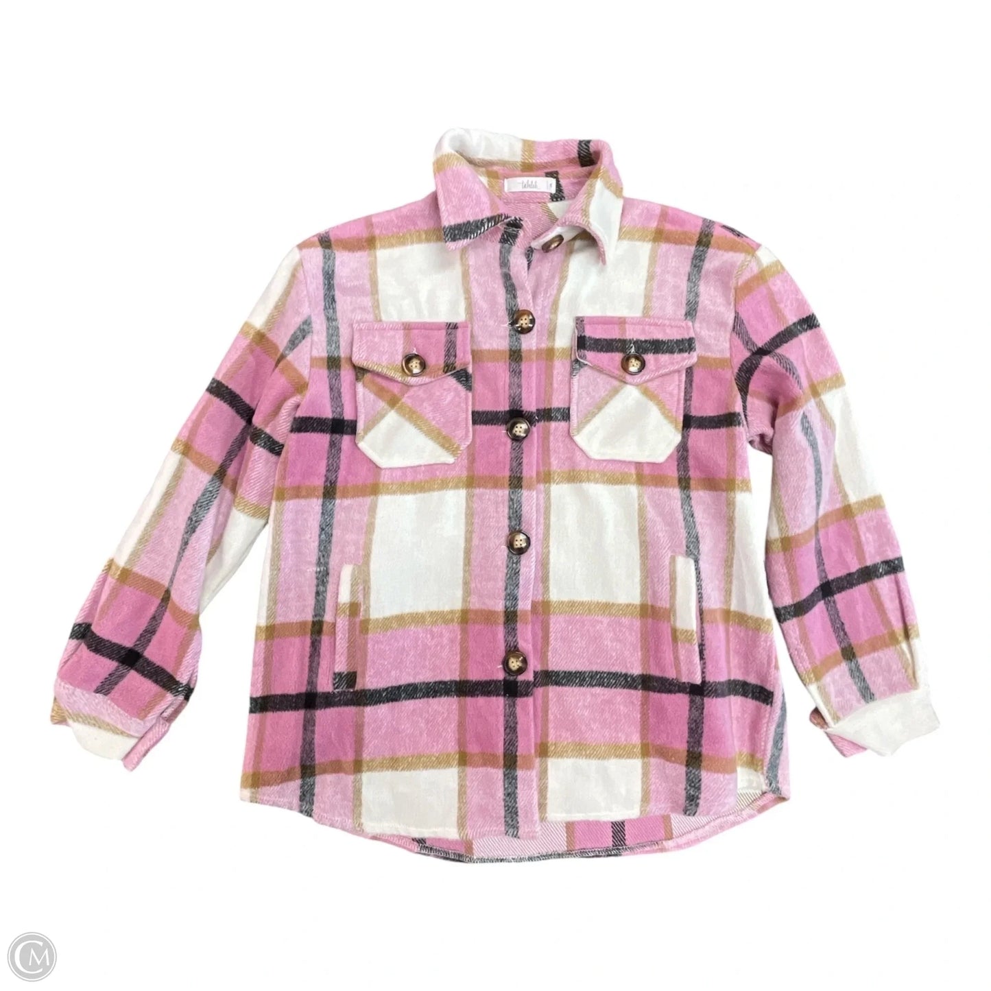Jacket Shirt By Talulah In Plaid Pattern, Size: S