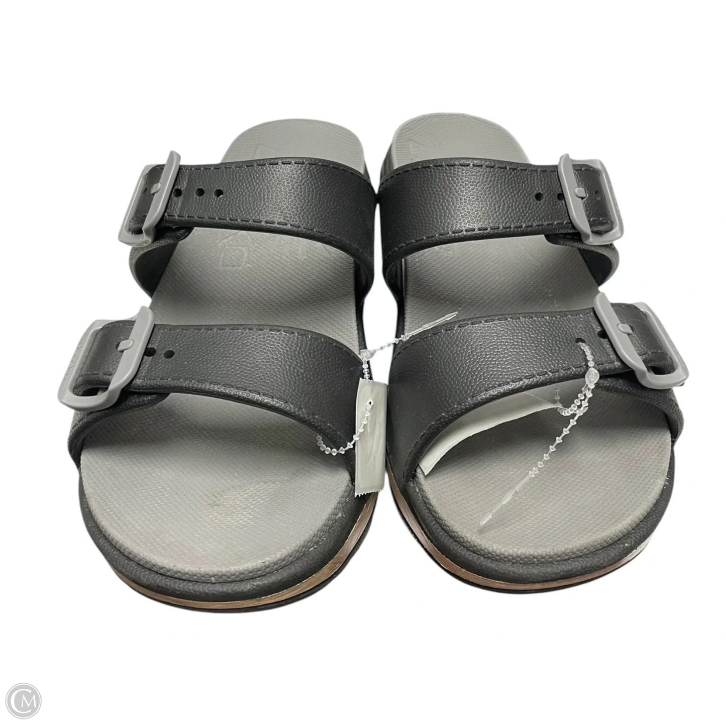 Sandals Flats By Dansko In Black & Grey, Size: 9.5