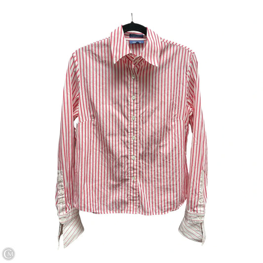 Top Long Sleeve Designer By Facconnable In Striped Pattern, Size: M
