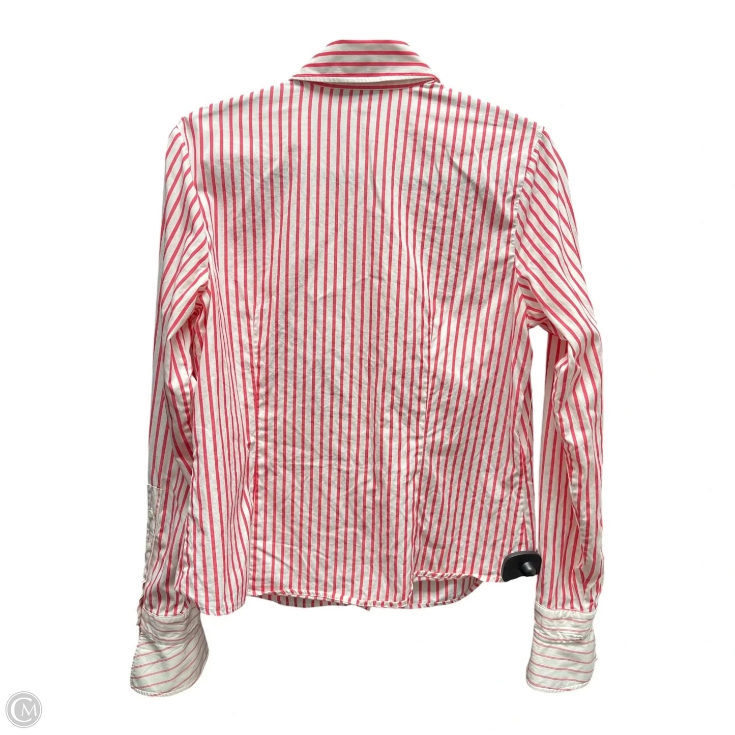 Top Long Sleeve Designer By Facconnable In Striped Pattern, Size: M