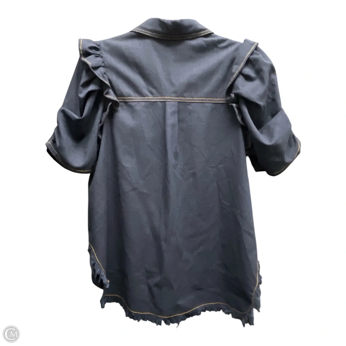 Top Short Sleeve By Gigio In Blue Denim, Size: S