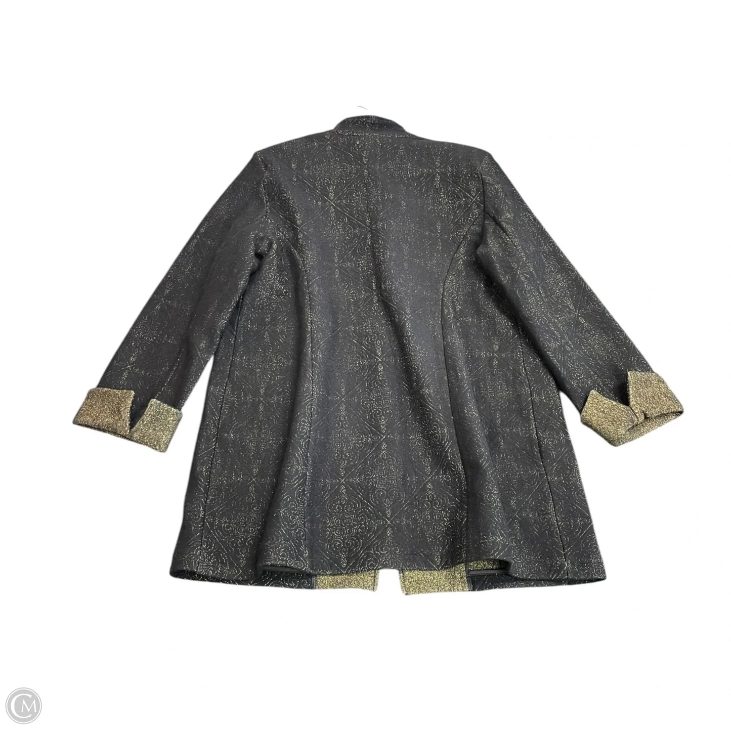 Jacket Other By Chicos In Black & Gold, Size: L