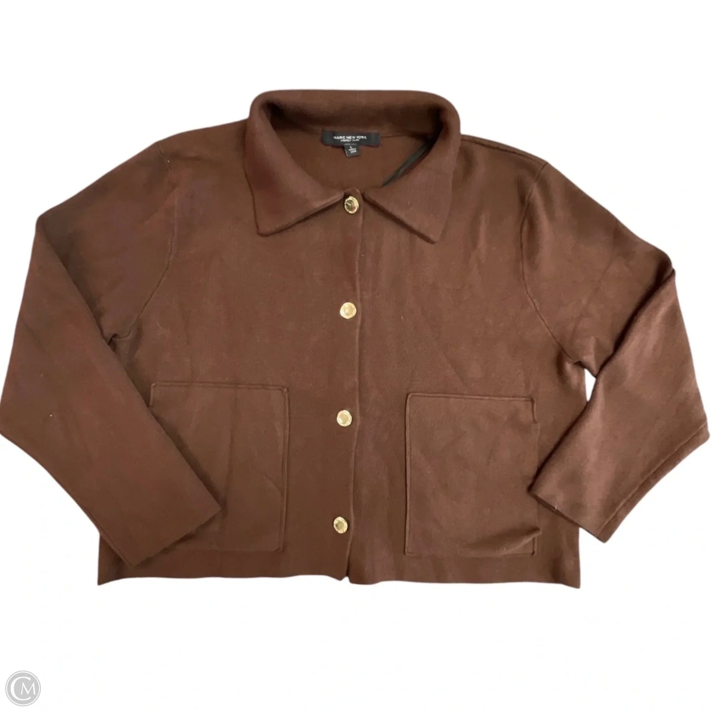 Sweater Cardigan By Marc New York In Brown, Size: L